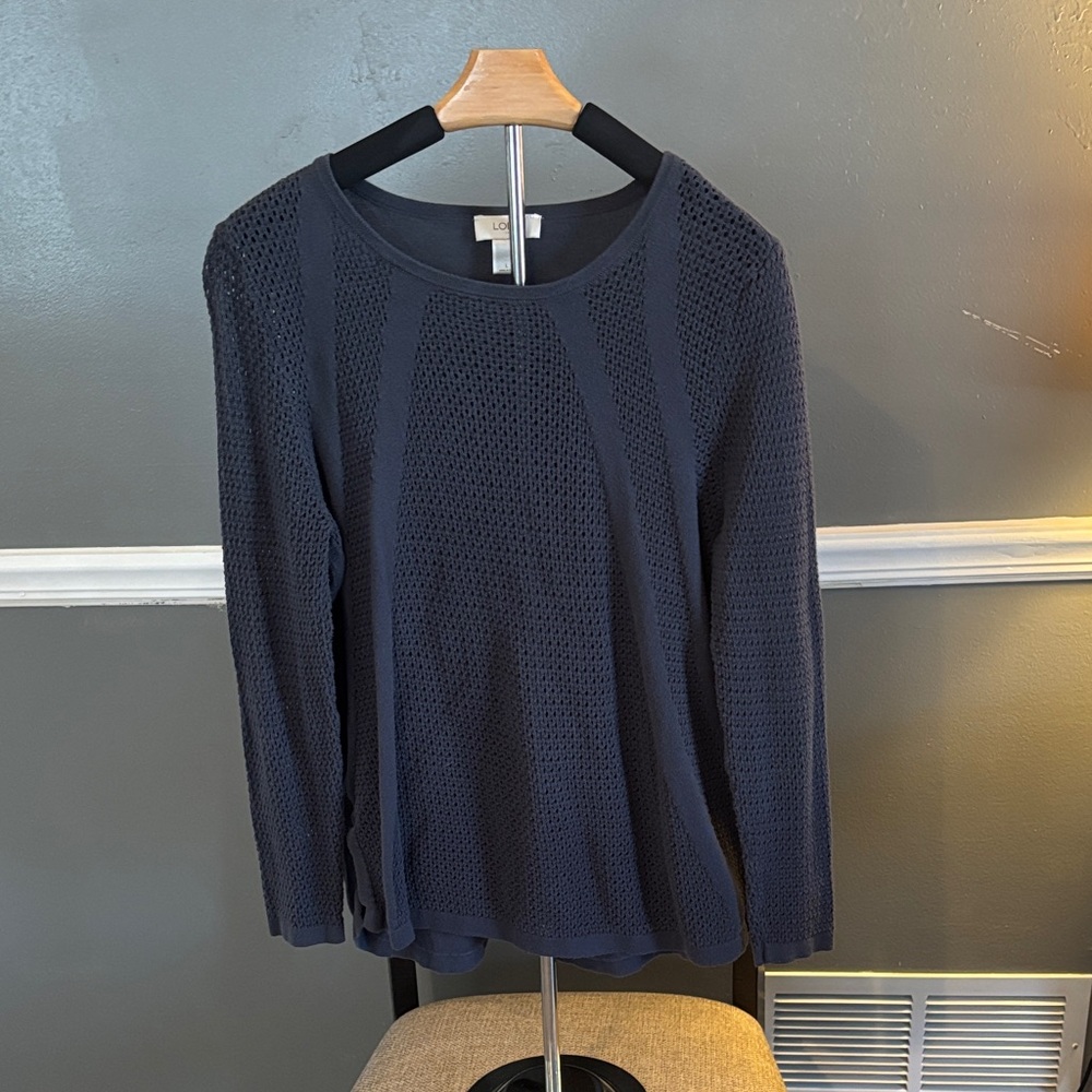 LOFT Navy Blue Crew Neck Sweater